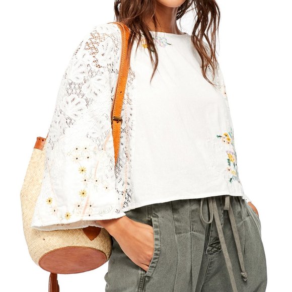 Free People Tops - Free People Paris Picnic Patchwork Top Size M